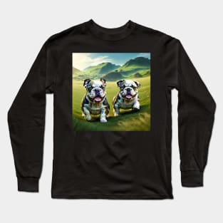 Bulldog Puppies Long Sleeve T-Shirt